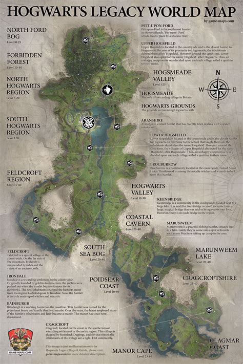 hogwarts legacy map size|Hogwarts Legacy Full World Map Revealed